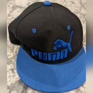 Puma Black and Royal Blue Snapback Hat